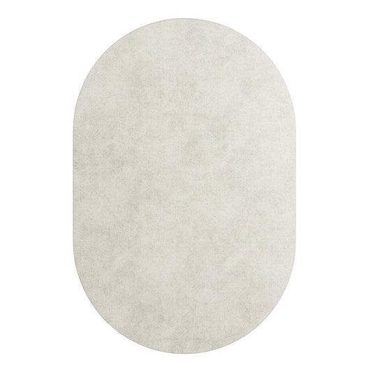 Tapis Oval Ivory #01 Modern Minimal Oval Shape Hand-Tufted Rug by TAPIS Studio