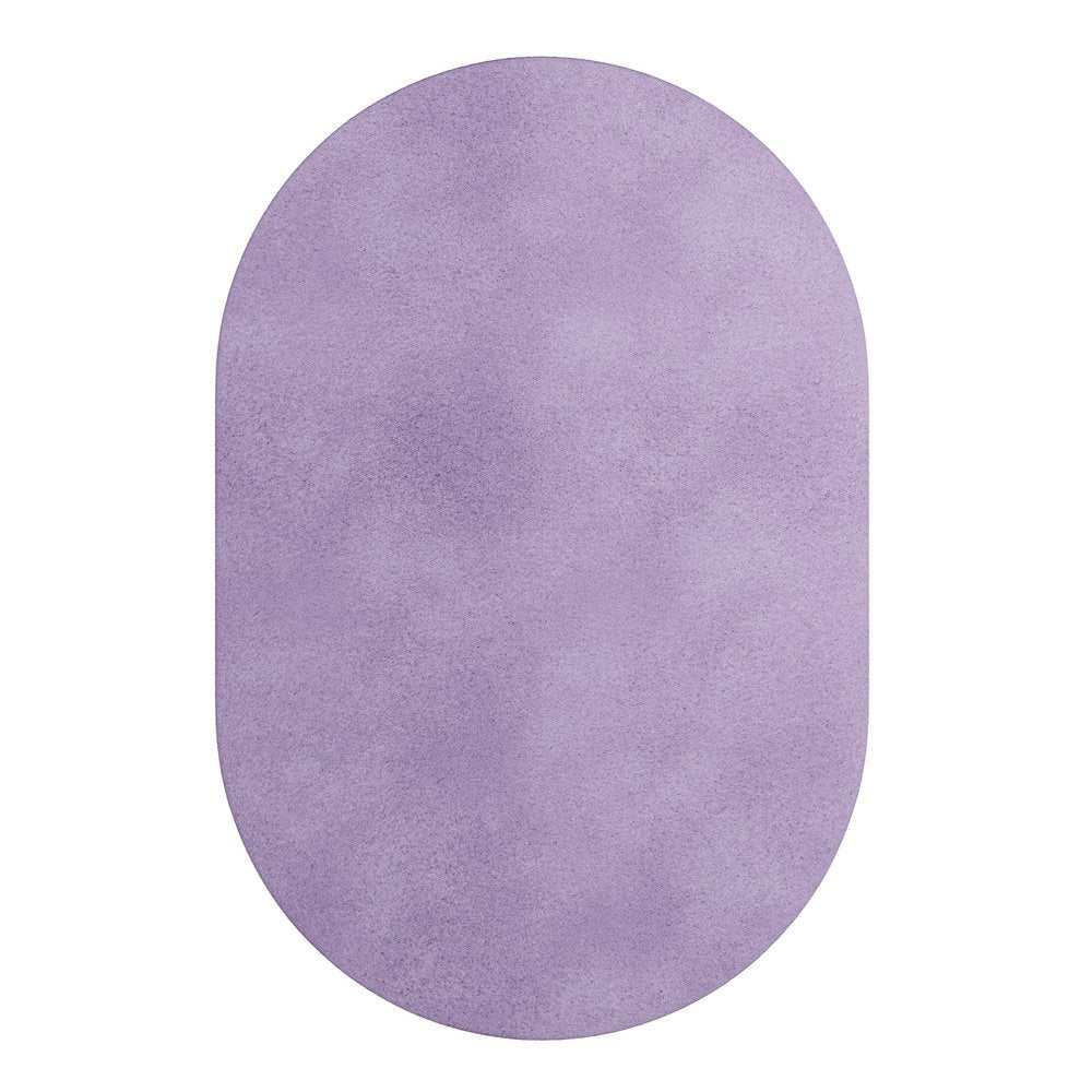 Tapis Oval Lavanda #08 Modern Minimal Oval Shape Hand-Tufted Rug by TAPIS Studio