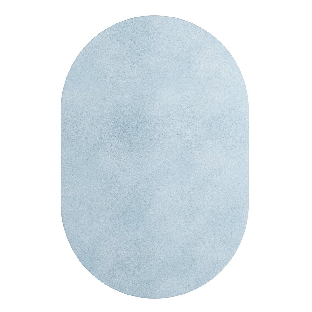 Tapis Oval Light Blue #12 Modern Minimal Oval Shape Hand-Tufted Rug by TAPIS Studio