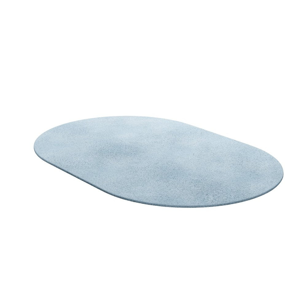 Tapis Oval Light Blue #12 Modern Minimal Oval Shape Hand-Tufted Rug by TAPIS Studio