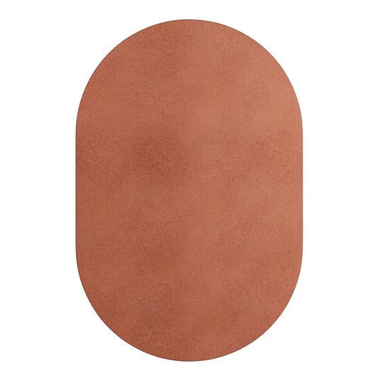 Tapis Oval Ochre #10 Modern Minimal Oval Shape Hand-Tufted Rug by TAPIS Studio