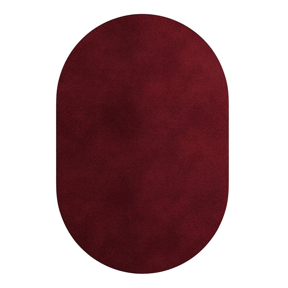 Tapis Oval Ruby #09 Modern Minimal Oval Shape Hand-Tufted Rug by TAPIS Studio