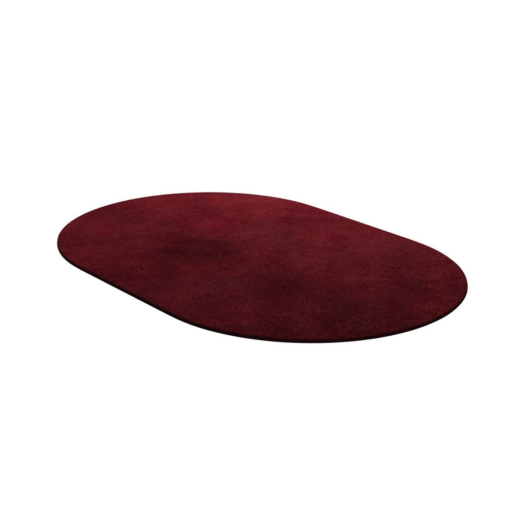 Tapis Oval Ruby #09 Modern Minimal Oval Shape Hand-Tufted Rug by TAPIS Studio