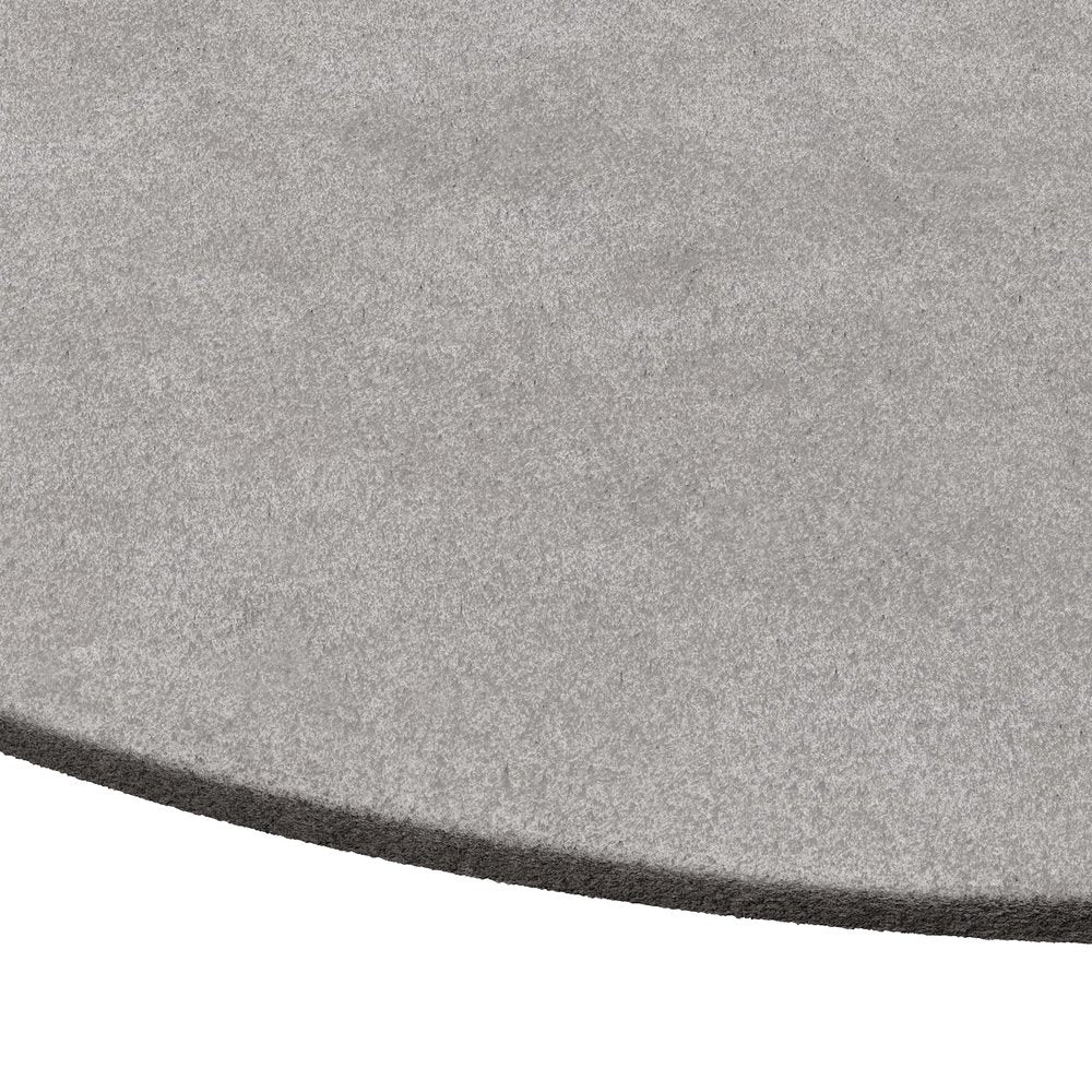 Tapis Oval Silver Grey #04 Modern Minimal Oval Shape Hand-Tufted Rug by TAPIS Studio