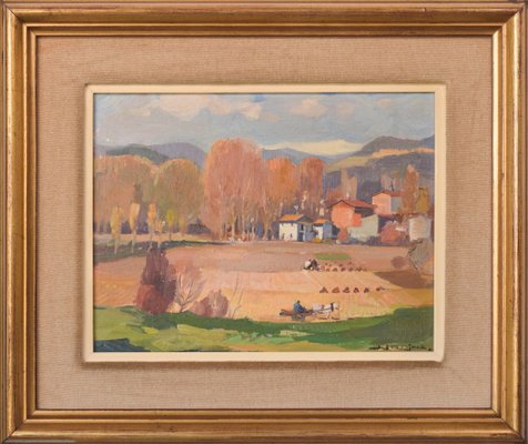 Tardor, 1981, Oil on Board, Framed-AOI-1255016