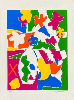 Taro Yamamoto, Homage to Matisse, Lithograph on Wove Paper