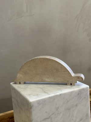 Tartaruga Travertine Sculpture by Enzo Mari for Fratelli Mannelli, 1970s-ORR-1811548