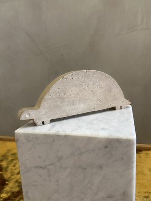 Tartaruga Travertine Sculpture by Enzo Mari for Fratelli Mannelli, 1970s-ORR-1811548