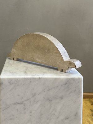 Tartaruga Travertine Sculpture by Enzo Mari for Fratelli Mannelli, 1970s-ORR-1811548