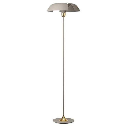 Taupe and Gold Contemporary Floor Lamp