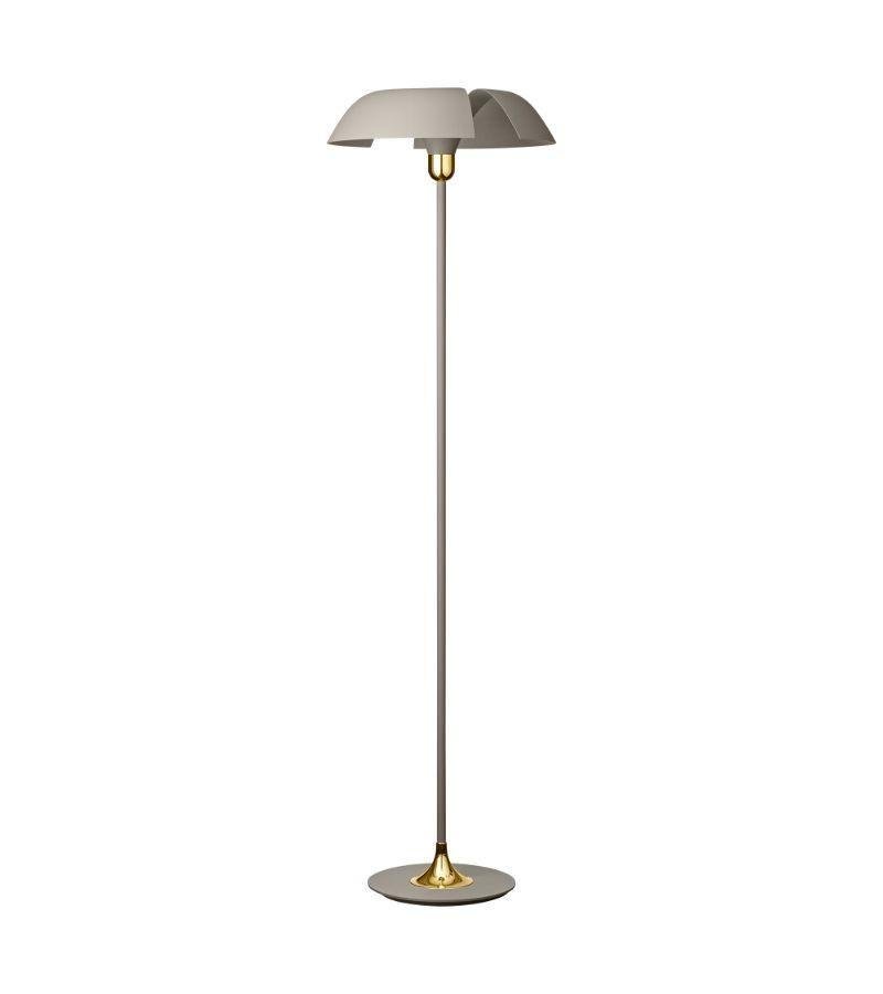 Taupe and Gold Contemporary Floor Lamp