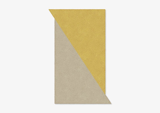 Taupe/Mustard Triangle Shape Out Rug from Marqqa