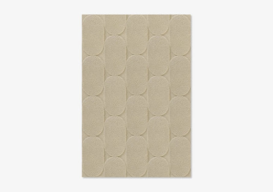 Taupe Oval Textured Rug from Marqqa