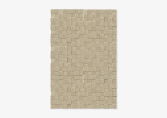 Taupe Square Textured Rug from Marqqa