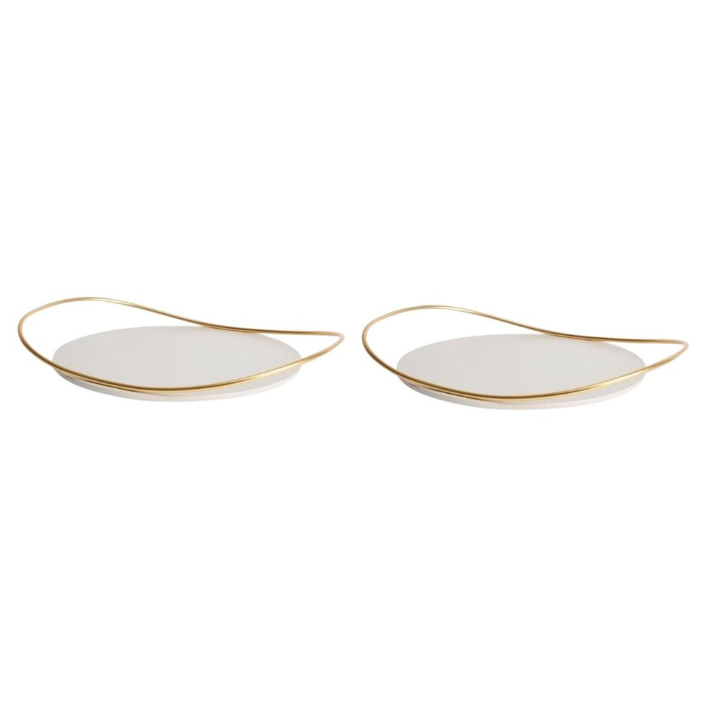 Taupe Touché B Trays by Mason Editions, Set of 2