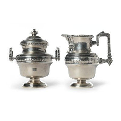 Tea and Coffee Set in Silver-Plated Metal-NQ-624738