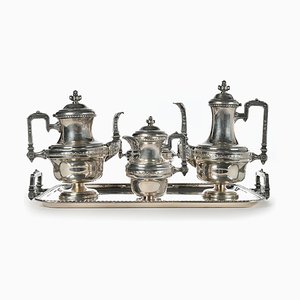 Tea and Coffee Set in Silver-Plated Metal-NQ-624738