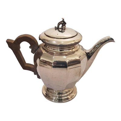 Tea and Coffee Silver 800 Set by Enrico Messulam for Bolli Milan, 1920s, Set of 4-ZCI-751853