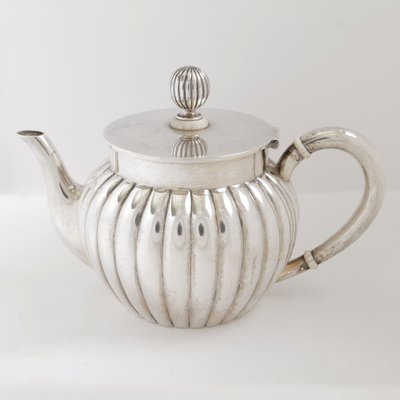 Tea, Coffee, Milk and Sugar Service in Silver from the Gratschew Brothers, St. Petersberg, Russia, 1890s, Set of 4-GCQ-1420378