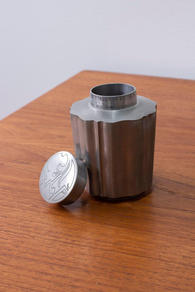 Tea Jar in Pewter by Edvin Ollers