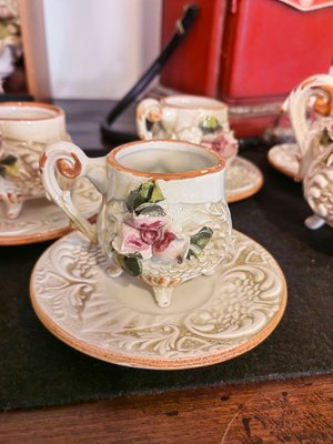 Tea Service for 6 from Capodimonte, 1970s, Set of 13-ZFY-1780616