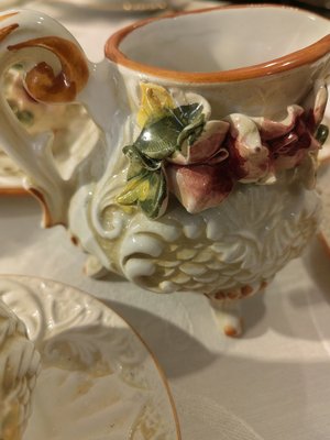 Tea Service for 6 from Capodimonte, 1970s, Set of 13-ZFY-1780616