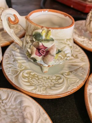 Tea Service for 6 from Capodimonte, 1970s, Set of 13-ZFY-1780616