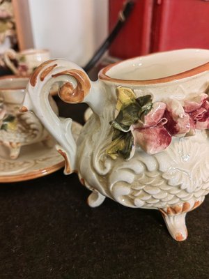 Tea Service for 6 from Capodimonte, 1970s, Set of 13-ZFY-1780616