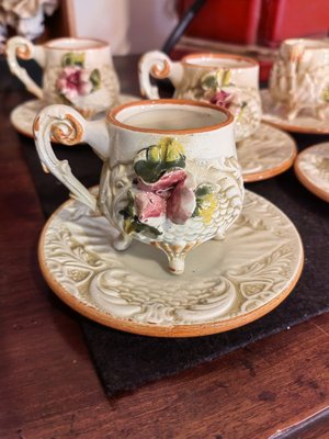 Tea Service for 6 from Capodimonte, 1970s, Set of 13-ZFY-1780616