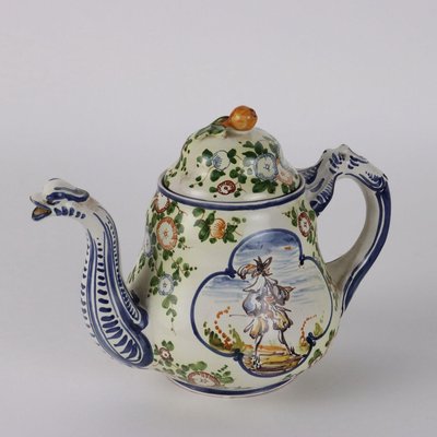 Tea Service in Majolica from Albisola, Set of 9-VMM-2020763