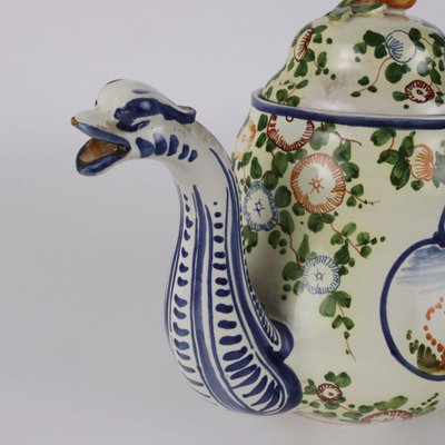 Tea Service in Majolica from Albisola, Set of 9-VMM-2020763