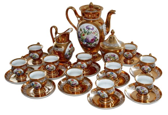 Tea Service in Porcelain, 1949, Set of 15-FNC-1792337