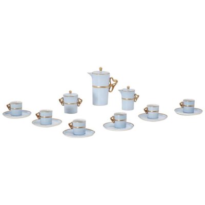 Tea Service in Porcelain and Gold by Antonia Campi for S.C.I. Laveno, 1950, Set of 15-IVC-1176379