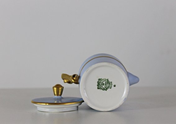 Tea Service in Porcelain and Gold by Antonia Campi for S.C.I. Laveno, 1950, Set of 15-IVC-1176379