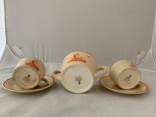 Tea Set by Gio Ponti for Richard Ginori, 1930s, Set of 5-IJR-553695