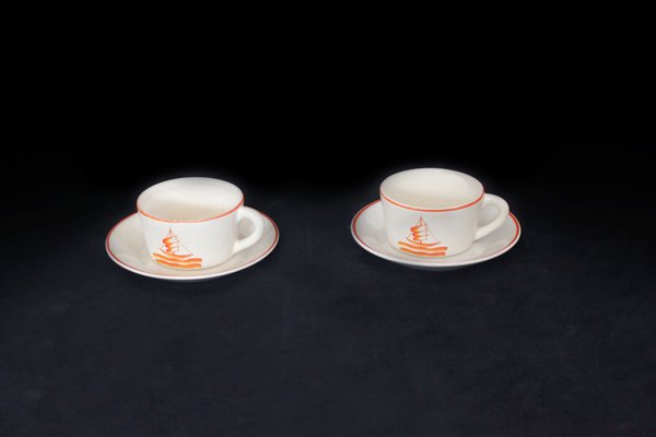 Tea Set by Gio Ponti for Richard Ginori, 1930s, Set of 5-IJR-553695