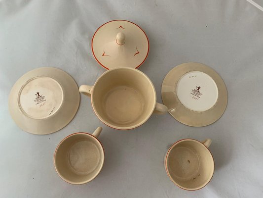 Tea Set by Gio Ponti for Richard Ginori, 1930s, Set of 5-IJR-553695