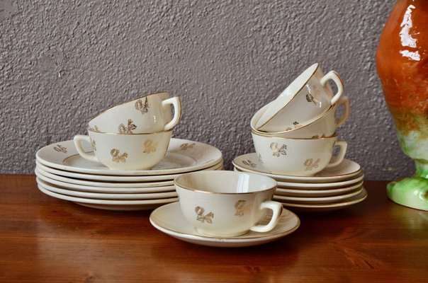 Tea Set from Badonviller, 1950s, Set of 18-AIU-805803