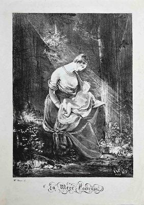 Teacher of Fragonard, Original Lithograph after-m.lle Maye, 1800s-ZCI-964278