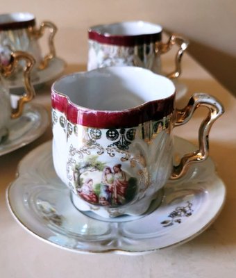 Teacups & Saucers by G. Andlovitz for Società Ceramica Italiana Laveno, Set of 12-QRS-1078547