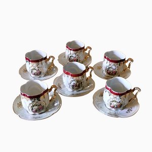 Teacups & Saucers by G. Andlovitz for Società Ceramica Italiana Laveno, Set of 12-QRS-1078547