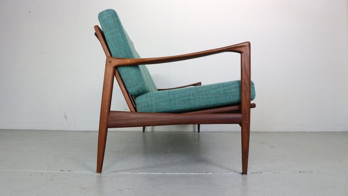 Teak 3-Seater Sofa by Ib Kofod-Larsen for Ope, Sweden, 1950s-DT-2026195