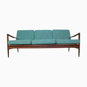 Teak 3-Seater Sofa by Ib Kofod-Larsen for Ope, Sweden, 1950s-DT-2026195