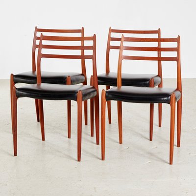 Teak 78 Dining Chairs by Niels Otto Møller for J.L. Møllers, 1960s, Set of 4-CI-567701