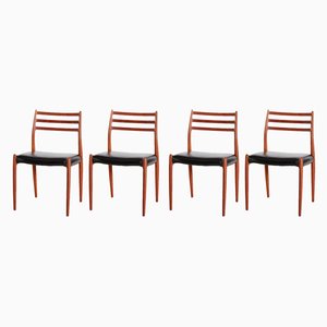 Teak 78 Dining Chairs by Niels Otto Møller for J.L. Møllers, 1960s, Set of 4-CI-567701