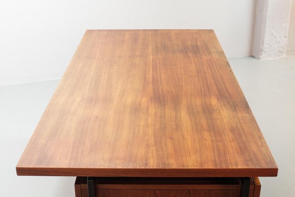 Teak and Black Steel Desk Japanese Series EU02 Desk by Cees Braakman & Adriaan Dekker for Pastoe, 1950s-IXC-754232