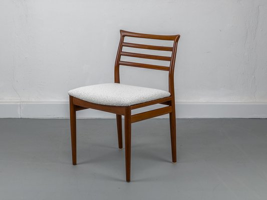 Teak and Bouklé Dining Chair by Erling Torvits for Sorø Stolfabrik, 1960s-QEQ-1765358