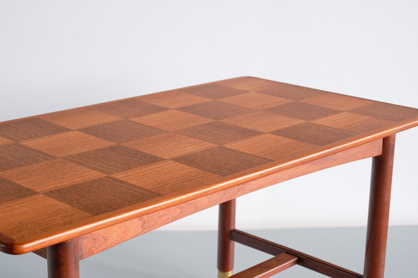 Teak and Brass Coffee Table, Sweden by Carl-Axel Acking, 1950s