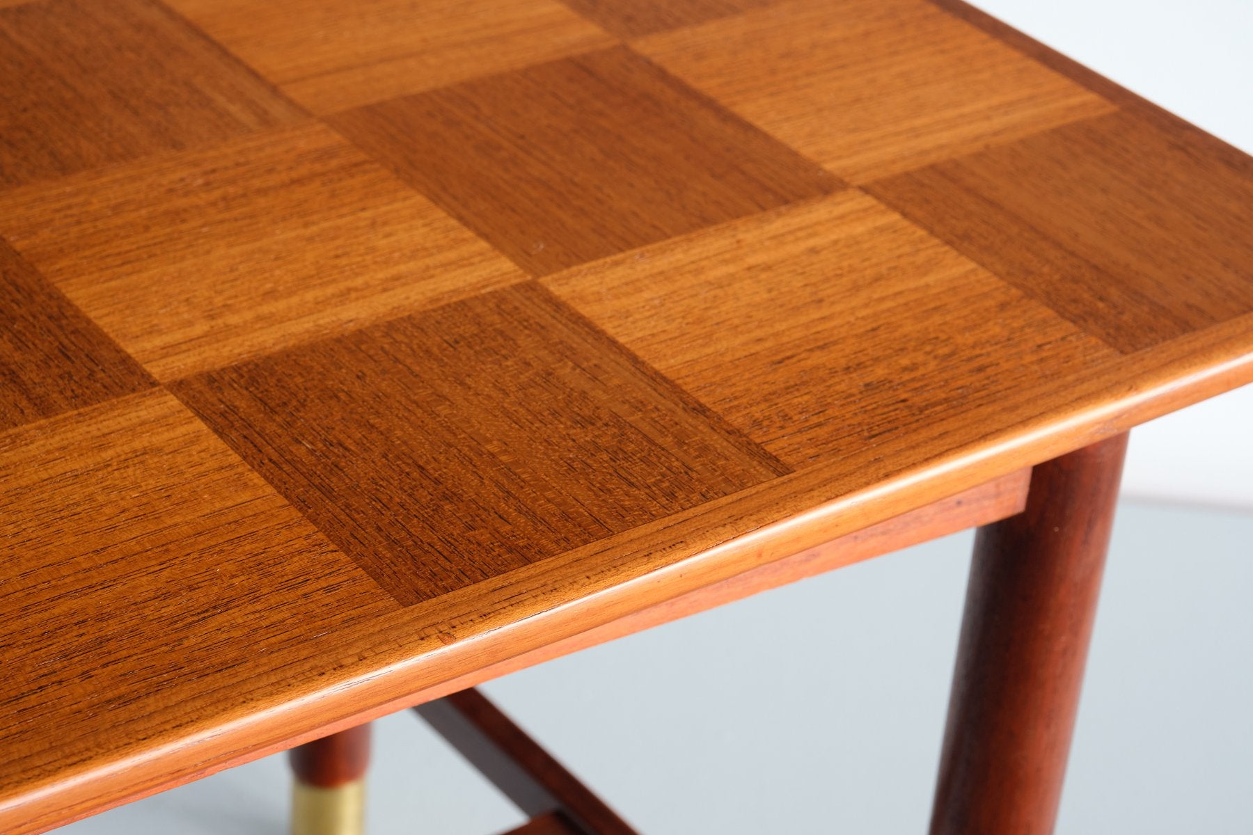 Teak and Brass Coffee Table, Sweden by Carl-Axel Acking, 1950s