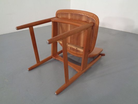 Teak and Brass Side Chair by Arne Hovmand-Olsen for Mogens Kold, 1950s-RDW-711632